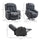 Power Lift Chair for Elderly Big and Tall with Massage, Linen Fabric Upholstered Recliner Sofa Chair with Remote Control, Side Pockets, Grey