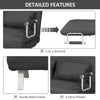 Convertible Sofa Bed Sleeper Chair, 5 Position Adjustable Backrest, Armchair Sleeper with Pillows, Leisure Chaise Lounge Couch, Dark Grey
