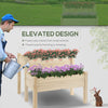 34"x34"x28" Raised Garden Bed 2-Tier Wooden Planter Box for Backyard, Patio to Grow Vegetables, Herbs, and Flowers