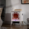 Electric Fireplace Stove, Freestanding Fireplace Heater with Realistic LED Flame, Overheat Protection, 750W/1500W, White