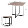 5 Piece Dining Table Set, Square Kitchen Table Set With Stools for Small Space, Breakfast Nook, Natural Wood