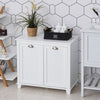 Laundry Organizer Bathroom Storage Cabinet Freestanding Furniture with 2 Tilt Out Hamper