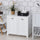 Laundry Organizer Bathroom Storage Cabinet Freestanding Furniture with 2 Tilt Out Hamper