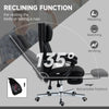 High-Back Massaging Office Chair Reclining Office Chair with Footrest Headrest Swivel Wheels Adjustable Height Black