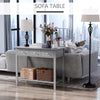 Console Table Industrial Desk with Drawer Bottom Shelf & Large Tabletop for Pictures  Great for the Entryway Grey