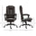 Leather Office Chair, 7 Point Vibration Massage Office Chair, Computer Chair with Retractable Footrest, Ergonomic Chair, Brown