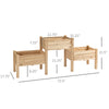 73" x 18" x 32" 3 Tier Raised Garden Bed w/ Three Elevated Planter Box, Freestanding Wooden Plant Stand for Vegetables, Herb and Flowers