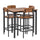 5 PC Modern Counter Height Bar Table Set Compact Kitchen Table 4 Chairs Set with Footrest, Metal Legs, Wood