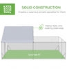 Large Metal Chicken Coop, Walk-in Chicken Runs for Yard with Water-resistant and Anti-UV Cover, Poultry Cage Outdoor for Ducks, Rabbits, Pet Enclosure for Backyard, 13.1' x 9.8' x 6.4'