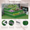 47''x47''x25'' 3 Tier Raised Garden Bed, Metal Elevated Planer Box Kit w/ A Pairs of Glove for Backyard, to Grow Vegetables, Herbs, Green
