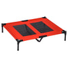 36" x 30" Elevated Cooling Summer Dog Cot Pet Bed With Mesh Ventilation - Red
