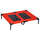 36" x 30" Elevated Cooling Summer Dog Cot Pet Bed With Mesh Ventilation - Red