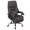 Kneading Massage Office Chair, Reclining Executive Office Chair, PU Leather High Back Computer Chair with Lumbar Cushion, Footrest, Adjustable Height, Dark Brown