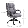 High Back Big and Tall Executive Office Chair 484lbs with Wide Seat with Linen Fabric, Adjustable Height, Swivel Wheels, Light Grey
