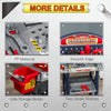 55 PCS Kids Workbench Tool Workshop w/ Shelf Storage Box for 3-6 Years Old