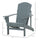 Oversized Adirondack Chair, Outdoor Fire Pit and Porch Seating, Classic Log Lounge w/ Built-in Cupholder for Patio, Backyard, Dark Grey