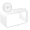 Acrylic Coffee Table 0.5In Thick Rectangle All Acrylic Waterfall Coffee Table Clear Coffee Table Clear