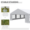 39 x 23ft Party Tent & Carport, Large Outdoor Canopy Tent with Removable Sidewalls and Windows, White Tents for Parties, Wedding and Events