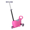3-in-1 Kids Scooter, Sliding Walker Push Car with 3 Wheels, Height Adjustable, Pink
