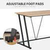 Home Office Computer Desk, Writing Desk, Laptop Table with Z-Shaped Metal Frame, V-Shaped Support Bar, and MDF Tabletop, Black