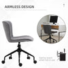 Home Office Chair, Swivel Task Chair with Adjustable Height and Armless Design for Small Space, Living Room, Bedroom, Dark Grey
