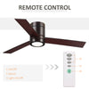 44'' Mount Ceiling Fan with Light, Modern Indoor LED Lighting Fan with Remote Control, for Bedroom, Living Room, Brown