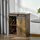 Industrial Sideboard Storage Cabinet, Serving Bar Buffet with Sliding Barn Door and 6-Bottle Wine Rack, Brown