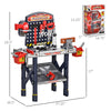 55 PCS Kids Workbench Tool Workshop w/ Shelf Storage Box for 3-6 Years Old