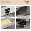 Hamster Cage with Triple Ladders and Double Huts, Big Small Animal Cage, Wheels, Pull-out Tray, Light Grey