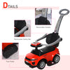 3 In 1 Push Cars for Toddlers Kid Ride on Push Car Stroller Sliding Walking Car with Horn Music Light Function Secure Bar Ride on Toy for Boy Girl 1-3 Years Old Red