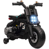 6V Kids Electric Motorcycle with LED Lights Music Siren Horn for 3-5 Years Old, 33.75" x 17.25" x 22.75", Black