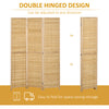 Hand Woven Room Divider, 3 Panel Bamboo Folding Privacy Screen for Home Office, 47.25"x67"x0.75", Natural