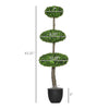 Set of 2 3.5ft(43.25") Artificial Ball Boxwood Topiary Trees in Pot, Indoor Outdoor Fake Plants for Home Office Living Room Decor