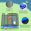 Blue 7FT Kids Trampoline, Durable Bouncer Spring Gym Toy Indoor/Outdoor with Safety Net Enclosure, Fun Exercise Activity