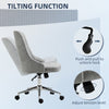 Mid-Back Home Office Chair, Height Adjustable Task Chair with 360 Degree Swivel and Tilt Function, Grey