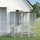 Large Wooden Outdoor Cat House Catio Enclosure, Kitten Cage with Weather Protection, Cat Patio with 6 Platforms - 71"L, Grey