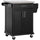 Kitchen Island, Kitchen Cart with Stainless Steel Countertop, Spice Rack for Dining Room, Kitchen Island Cart, Black