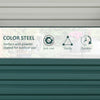 4' x 4' x 1' Galvanized Raised Garden Bed, Planter Raised Bed with Steel Frame for Vegetables, Flowers, Plants and Herbs, Green