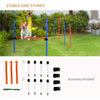 Dog Agility Training Equipment, Pet Agility Set with Adjustable Height Hurdle, Hoop, Weave Poles, Carry Bag