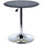 Bistro Table, Round Bar Table with Adjustable Height, Steel Chrome Base  for Home Bar, Kitchen, Dining Room, Pub Table, Black/Chrome