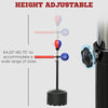 Free Standing Speed Bag, Adjustable Boxing Bag with Stand, Reflex Bar, Punching Pad and Suction Cup Base