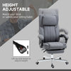High-Back Massaging Office Chair Reclining Office Chair with Footrest Headrest Swivel Wheels Adjustable Height Gray