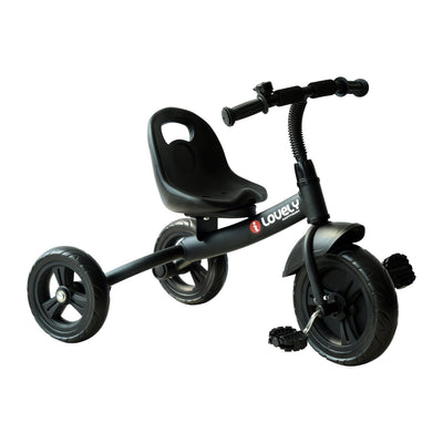3-Wheel Ride-On Toddler Tricycle with Bell Indoor / Outdoor Recreation for 3-6 Years Old - Black