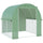 6.5' x 6.5' x 6.5' Tunnel Greenhouse Outdoor Walk-In Hot House with Roll-up Plastic Cover and Zippered Door, Steel Frame, Green