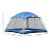 12' x 12' Screen House Room, 8 Person Camping Tent, Double Layer Dome Tent with Carry Bag for Hiking, Backpacking