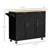 Kitchen Island Cart, Rolling Kitchen Island, Utility Cart with Wheels, Kitchen Cart with Drawers and Cabinets