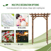 Fir Wood Garden/Backyard Arbor Trellis with Pergola Style Roof  Perfect for Vines & Other Plants