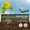4' x 4' x 1' Galvanized Raised Garden Bed, Planter Raised Bed with Steel Frame for Vegetables, Flowers, Plants and Herbs, Green