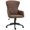 Ergonomic Office Chair Office Roller Chair Office Desk & Computer Chair With 5 Castor Wheels & Easy Adjustable Height/Tilt Brown