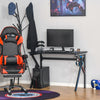 43" Racing Style Gaming Desk with Multi-Colored K Steel Frame Design and Headset Side Hook, Black/Multi